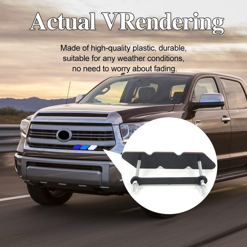 CHRYMUM TRD Grille Decor Badge, 3-Color Upgrade Emblem, Grille Insert Trims, Tri-Color Grille Badge Emblem Car Decoration Accessories Fit for Tacoma 4Runner Tundra Sequoia Rav4 Highlander (White Blue) - Image 5